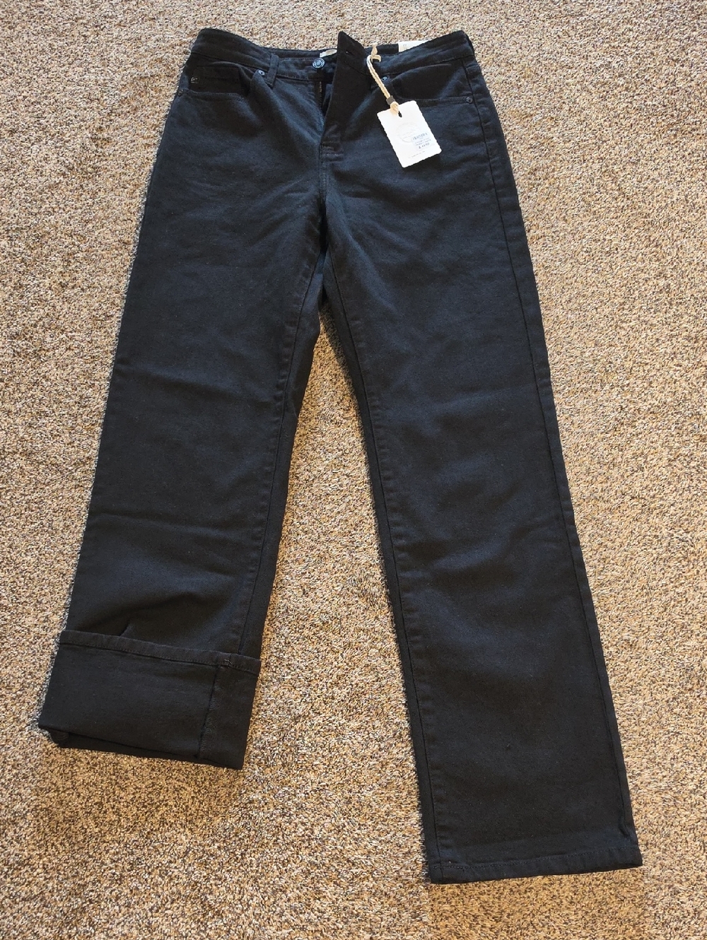 Women's KanCan Black High Rise True Straight Jeans